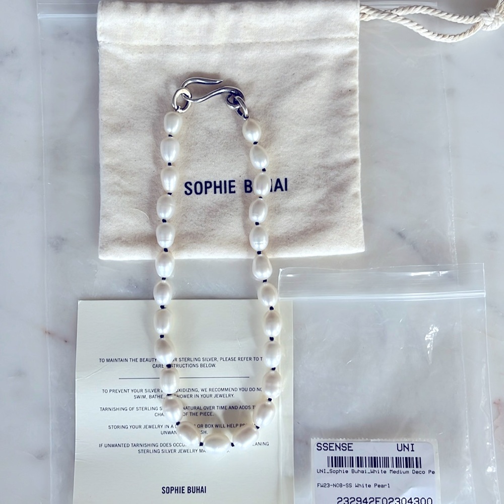 Final Price- No Offers! Sophie Buhai Art Deco White Pearl Necklace - Picture 4 of 8